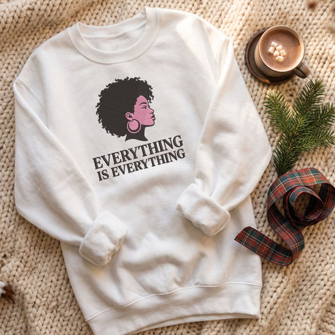 Everything Is Everything Embroidery Design – Afro Woman Silhouette Black Girl Art Machine Embroidery File Embroidery/Applique DESIGNS PatternFeed8 