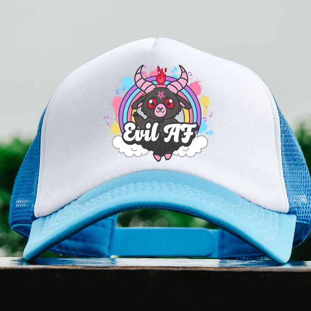 Evil AF Cute Demon PNG | Kawaii Devil Design | Pastel Rainbow Gothic Art Sublimation Crafting After Dark 