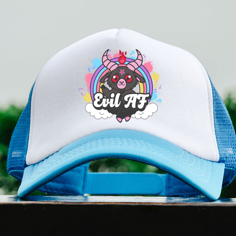 Evil AF Cute Demon PNG | Kawaii Devil Design | Pastel Rainbow Gothic Art Sublimation Crafting After Dark 