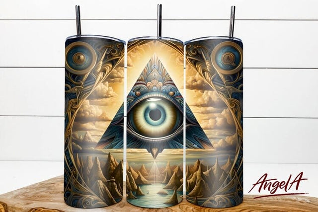 Evil eye tumbler wrap png / third eye png / fantasy tumbler Sublimation Angelina Semenova 