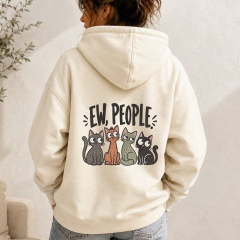 Ew People Cat Embroidery Design – Funny Introvert Cats Machine Embroidery File Embroidery/Applique DESIGNS PatternFeed8 