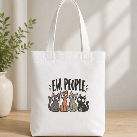 Ew People Cat Embroidery Design – Funny Introvert Cats Machine Embroidery File Embroidery/Applique DESIGNS PatternFeed8 
