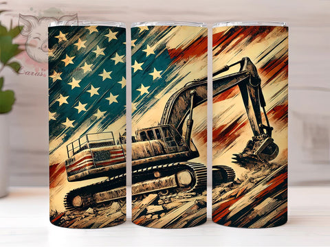 Excavator Construction Worker 20oz Tumbler Wrap, Excavator Tumbler, Construction Worker, 20oz Tumbler, Construction Gift, Heavy Equipment, Excavator Gift Sublimation Lara' s Designs 