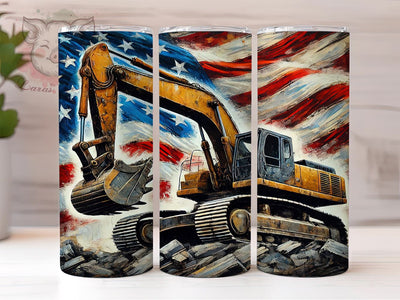 Excavator Construction Worker 20oz Tumbler Wrap, Excavator Tumbler, Construction Worker, 20oz Tumbler, Construction Gift, Heavy Equipment, Excavator Gift Sublimation Lara' s Designs 