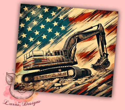 Excavator Construction Worker 20oz Tumbler Wrap, Excavator Tumbler, Construction Worker, 20oz Tumbler, Construction Gift, Heavy Equipment, Excavator Gift Sublimation Lara' s Designs 