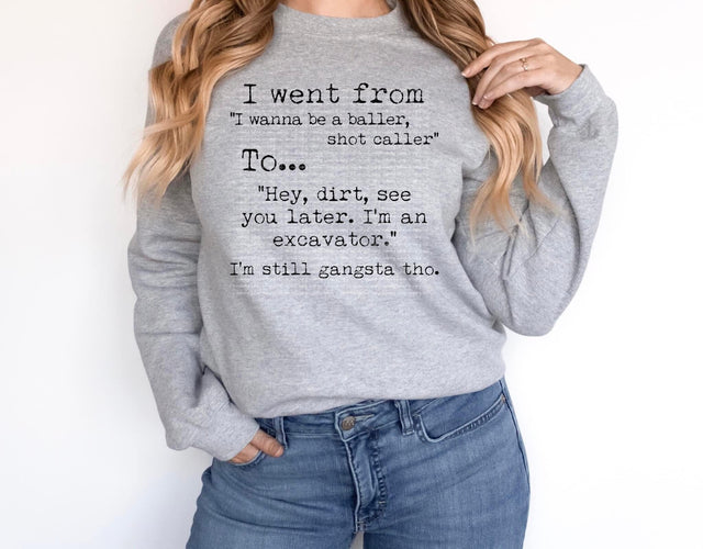 Excavator PNG | Adult Career Evolution Humor Design | Life Reality Check Sublimation Sublimation Crafting After Dark 