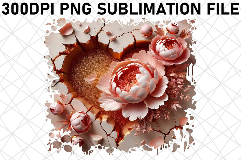Exceptional PNG artwork for cross-stitch patterns, craft uniquely! , 3D Heart Sublimation afrosvg 