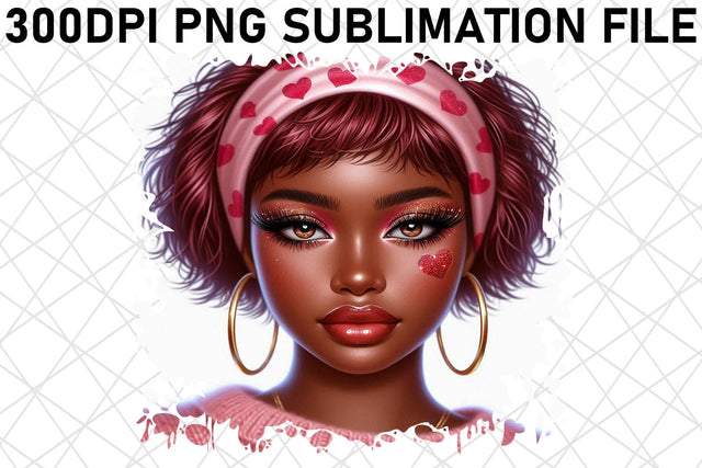 Exceptional PNG artwork, perfect for DIY enthusiasts! , Love Girl Sublimation afrosvg 