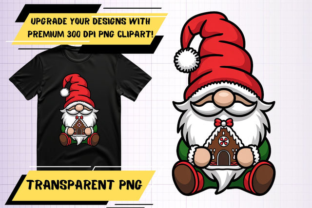 Exceptional PNG, designed for sublimation , Gnome Sublimation HoodArtCraft 