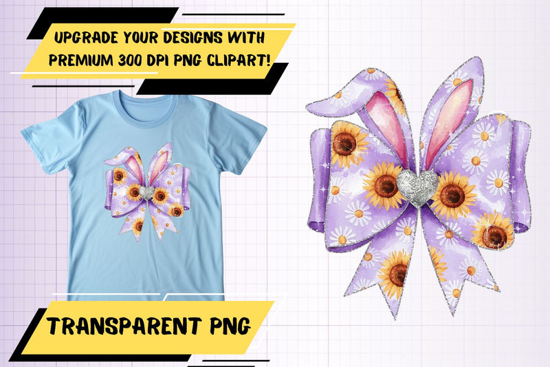Exceptional PNG designs, great for sublimation , Easter Bow Sublimation HoodArtCraft 