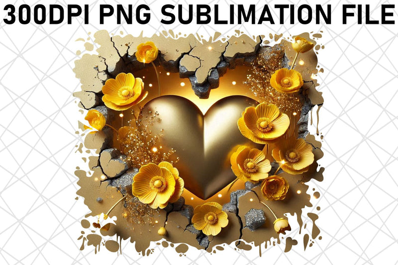 Exceptional PNG prints for wooden signs, rustic charm! , 3D Heart Sublimation afrosvg 