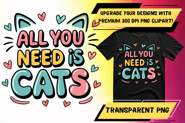 Exceptional PNG quality, tailored for sublimation , Cat Quote Sublimation HoodArtCraft 