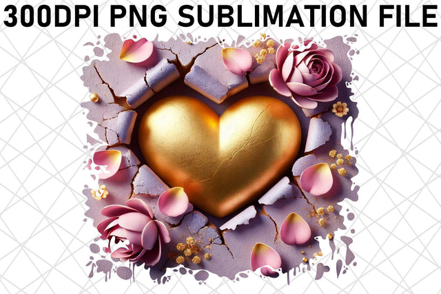 Exceptional PNG templates for sewing projects, create with flair! , 3D Heart Sublimation afrosvg 