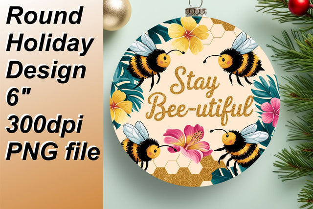 Exceptional round designs for fun keychains, ideal for personal gifts., Bee Sublimation HoodArtCraft 