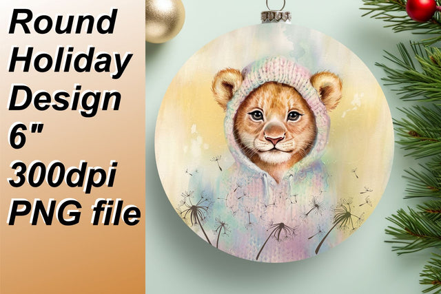 Exceptional round designs for keychains, perfect for all skill levels., Animals Sublimation HoodArtCraft 