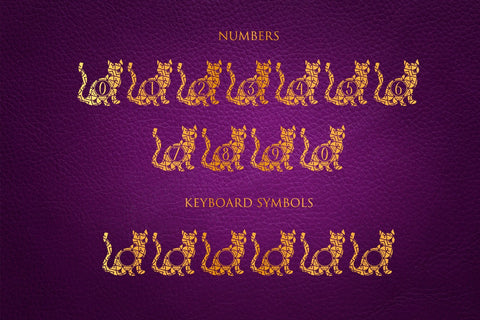 Excited Cat Mandala Monogram Font Dm Letter Studio 