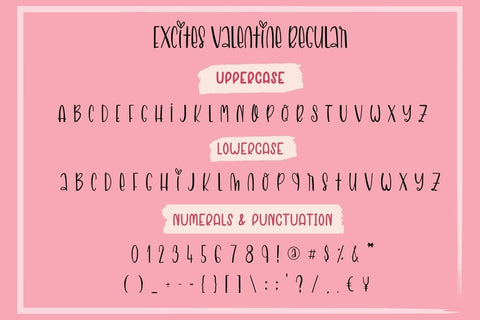 Excites Valentine - Font Duo Font AnningArts Design 