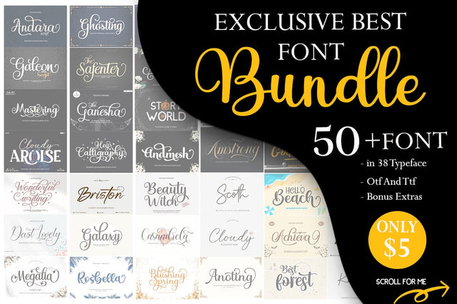 Exclusive Best Font Bundle Font Studio Rhd Store 