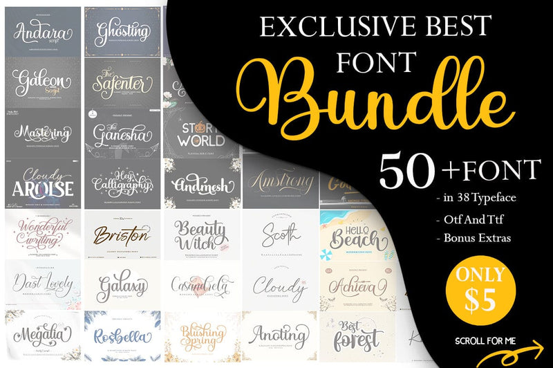 Exclusive Best Font Bundle Font Studio Rhd Store 