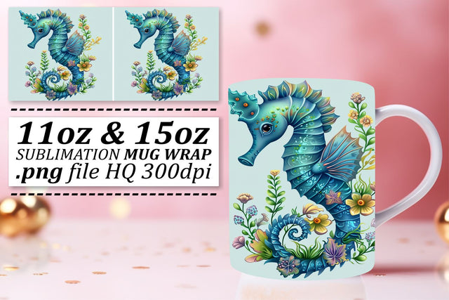 Exotic Fish Pattern Watercolor Mug Art Sublimation afrosvg 