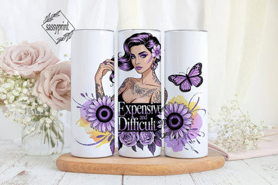 Expensive & Difficult 20oz Tumbler Wrap Sublimation sassyprint 