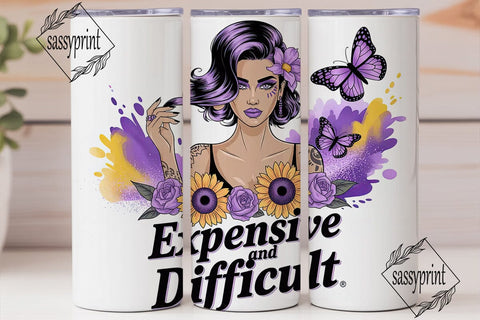 Expensive & Difficult 20oz Tumbler Wrap Sublimation sassyprint 