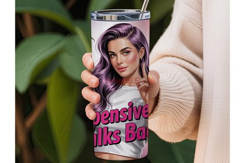 Expensive & Talks Back 20oz Tumbler Sublimation DesignSVG 