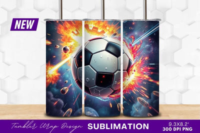 Exploding Soccer Ball In Space Digital Art Sublimation Regulrcrative 