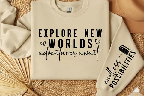 Explore new worlds, adventures await Sleeve SVG Design SVG Designangry 