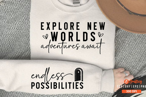Explore new worlds, adventures await Sleeve SVG Design SVG Designangry 
