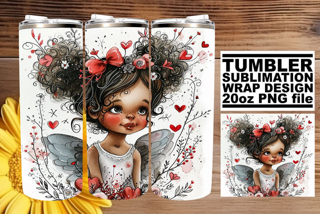 Expressive 20oz Tumbler Wrap for Love Sublimation afrosvg 