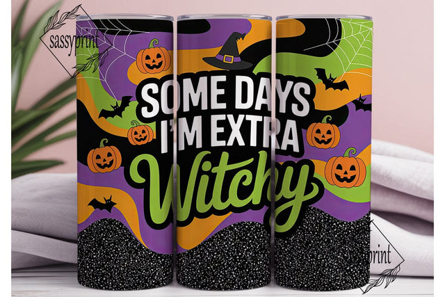 Extra Witchy Halloween 20oz Tumbler Wrap Sublimation sassyprint 