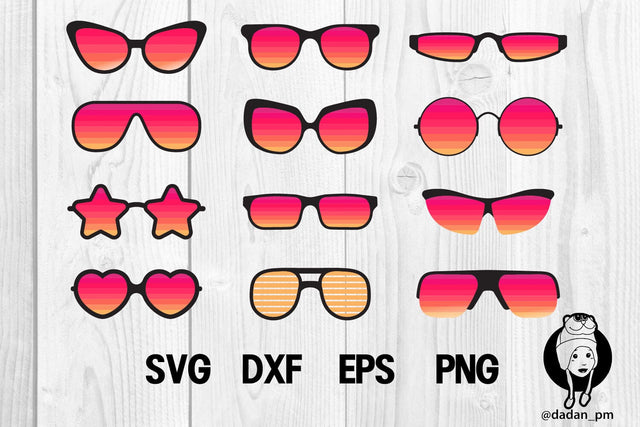 Eyeglasses bundle svg, dxf, eps, png SVG dadan_pm 