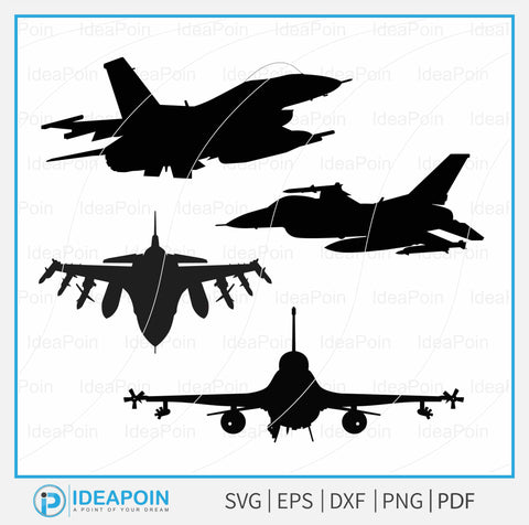 F-16 Fighting Falcon svg, F-16, F16 car decal, Warbird svg, F-16 USAF Military Plane, F-16 Falcon Clipart, F16 Isolated vector plane, Military Air Craft SVG Dinvect 