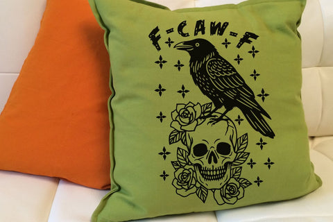 F-Caw-F| Funny Halloween Crow SVG Cutting Files. SVG CosmosFineArt 