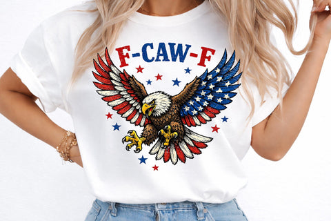 F-Caw-F Funny Patriotic Eagle USA Png Sublimation designmaster24 
