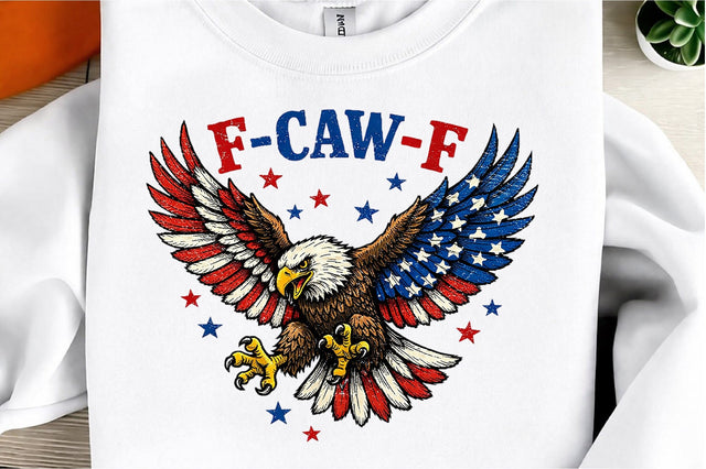 F-Caw-F Funny Patriotic Eagle USA Png Sublimation designmaster24 