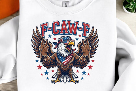 F-Caw-F Funny Patriotic Eagle USA Png SVG designmaster24 