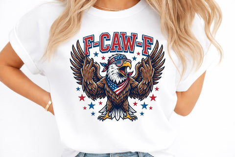 F-Caw-F Funny Patriotic Eagle USA Png SVG designmaster24 