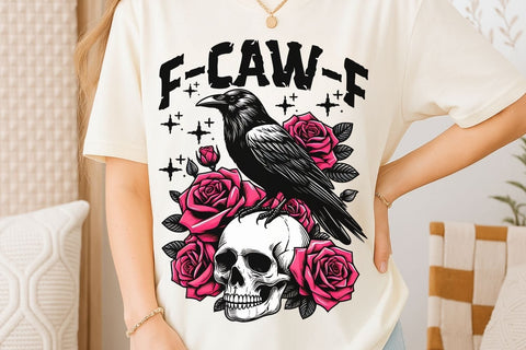 F-Caw-F PNG| Spooky Bird Halloween Sublimation Png. Sublimation CosmosFineArt 
