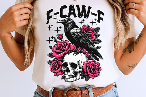 F-Caw-F PNG| Spooky Bird Halloween Sublimation Png. Sublimation CosmosFineArt 