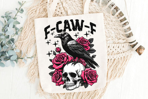 F-Caw-F PNG| Spooky Bird Halloween Sublimation Png. Sublimation CosmosFineArt 