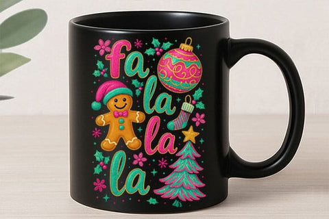 Fa La La La Christmas PNG Cute SVG BillahCrafts 