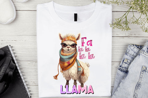 Fa la la la la llama Sublimation Design Sublimation Regulrcrative 