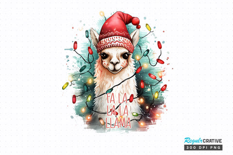 Fa la la la llama png design Sublimation Regulrcrative 