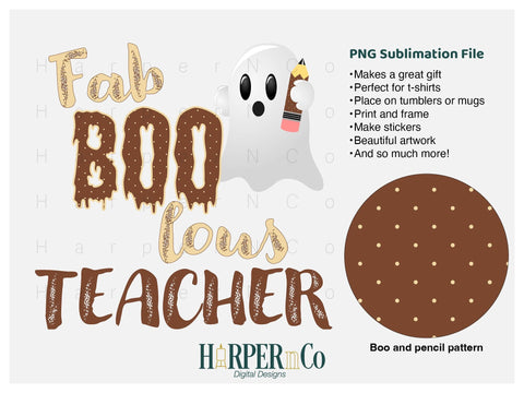Fab Boo lous teacher SVG PNG Cut EPS File SVG HarperNCo 