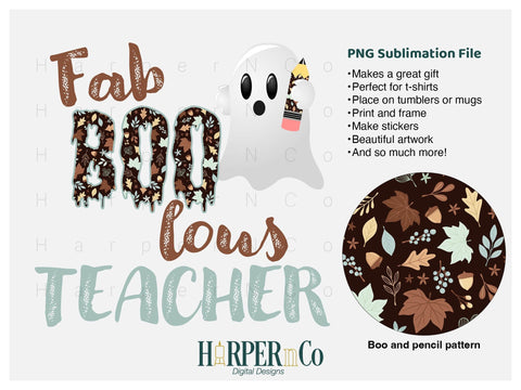 Fab Boo lous teacher SVG PNG Cut EPS File SVG HarperNCo 