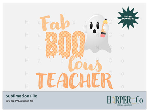 Fab Boo lous teacher SVG PNG Cut EPS File SVG HarperNCo 