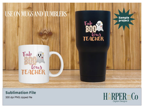 Fab Boo lous teacher SVG PNG Cut EPS File SVG HarperNCo 