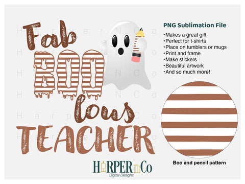Fab Boo lous teacher SVG PNG Cut EPS File SVG HarperNCo 